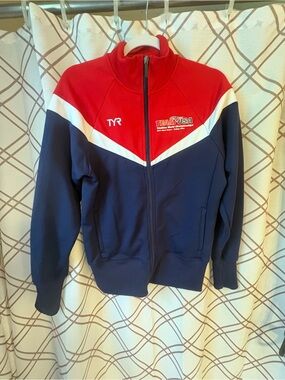 EUC TYR 2011 Team USA Triathlon World Championships Red White Navy Track Jacket